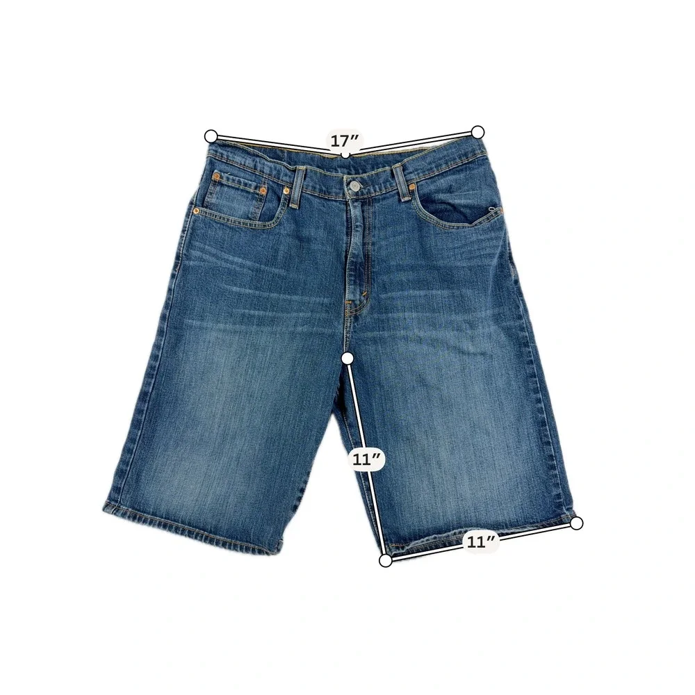 Levi's 569 Loose Fit‎ Denim Shorts Blue Baggy Casual Mens W34